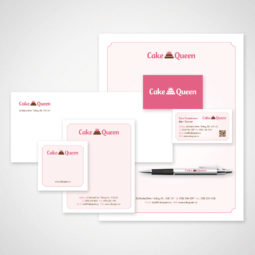 Cake Queen Stationery Design