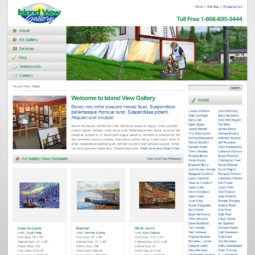 Island View Gallery Website Design and Development - Home
