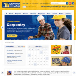 Carpenters Millwrights College Website Design and Development - Home