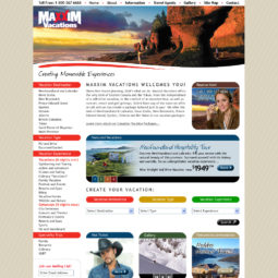 Maxxim Vacations Website Design - Home