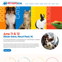 Newfoundland and Labrador Pet Expo Minisite Design and Development