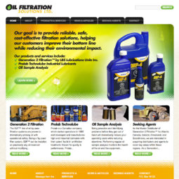 Oil Filtration Solutions Website Design and Development - Home