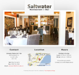 Saltwater Restaurant Website Design and Development - Home