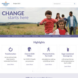 Government of Newfoundland and Labrador Budget 2021 Website Design and Development – Home