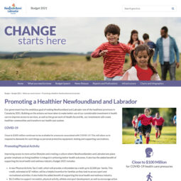 Government of Newfoundland and Labrador Budget 2021 Website Design and Development – Sub